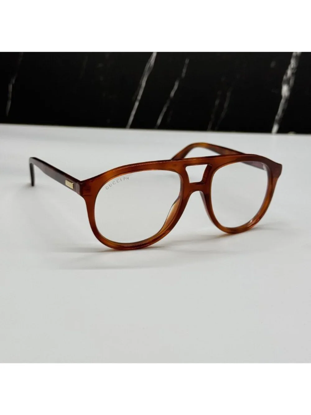 New Gucci GG1320S 001 Aviator Unisex Sunglasses With Transition Lenses